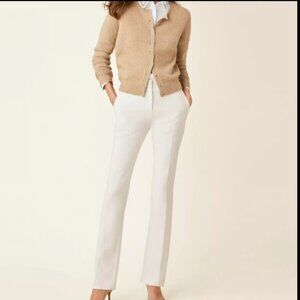 ANN TAYLOR SOPHIA TROUSER WINTER WHITE PANTS STRAIGHT TAPERED NEW 16
